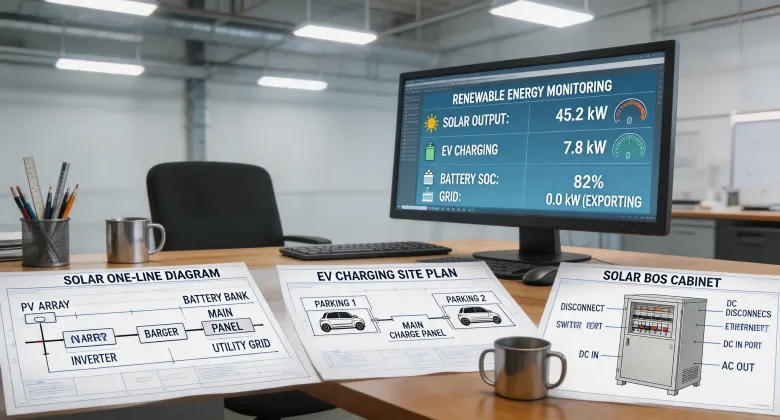 Renewable energy engineering workspace