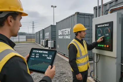 Battery storage monitoring site